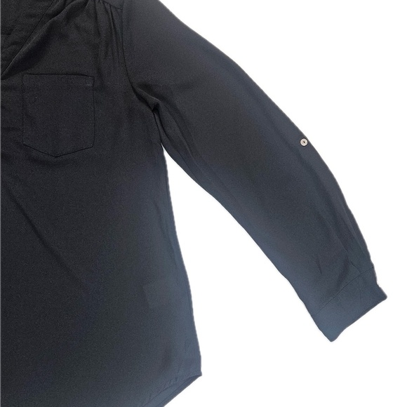 ModCloth Blouse Womens‎ Large Black Vintage Inspired Classic Feminine Work Top - Picture 4 of 8